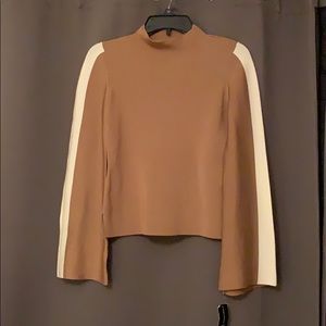 Chic two tone long sleeve shirt